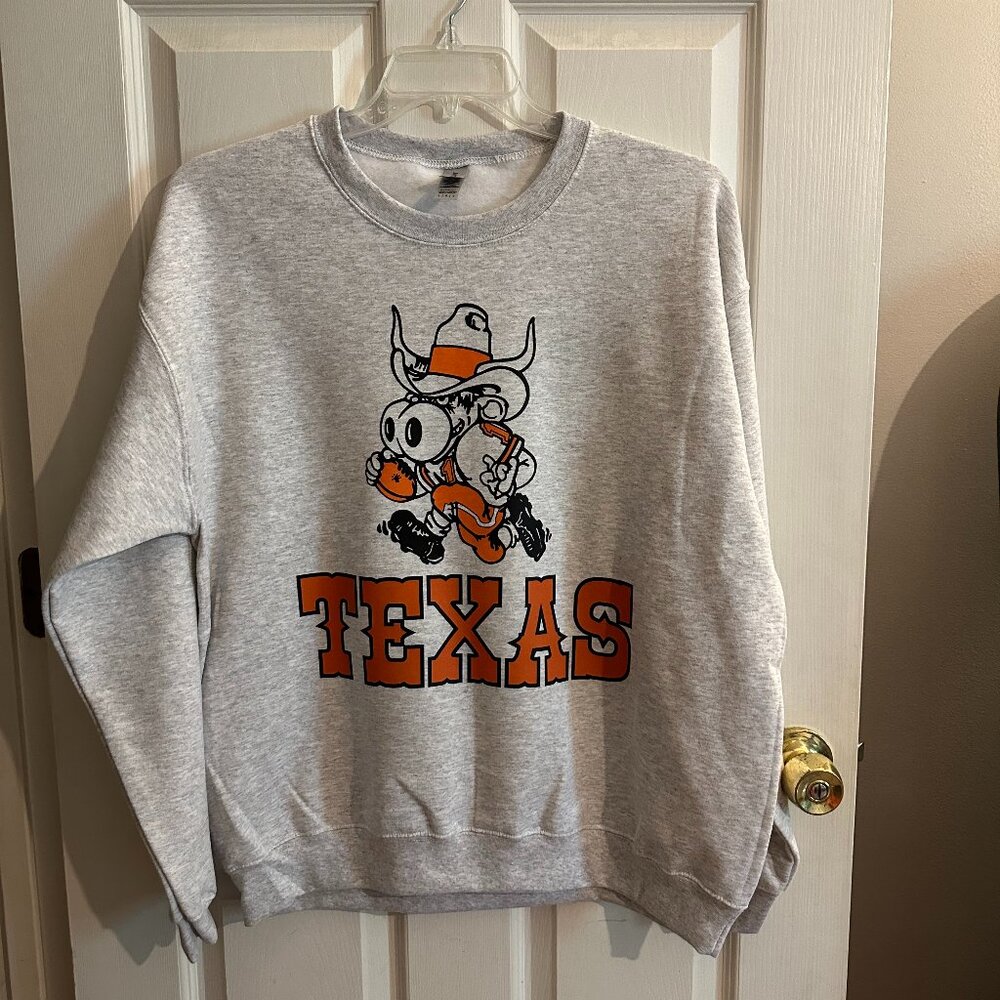Vintage Texas Longhorns Sweatshirt NWT LARGE University of Texas Sweatshirt